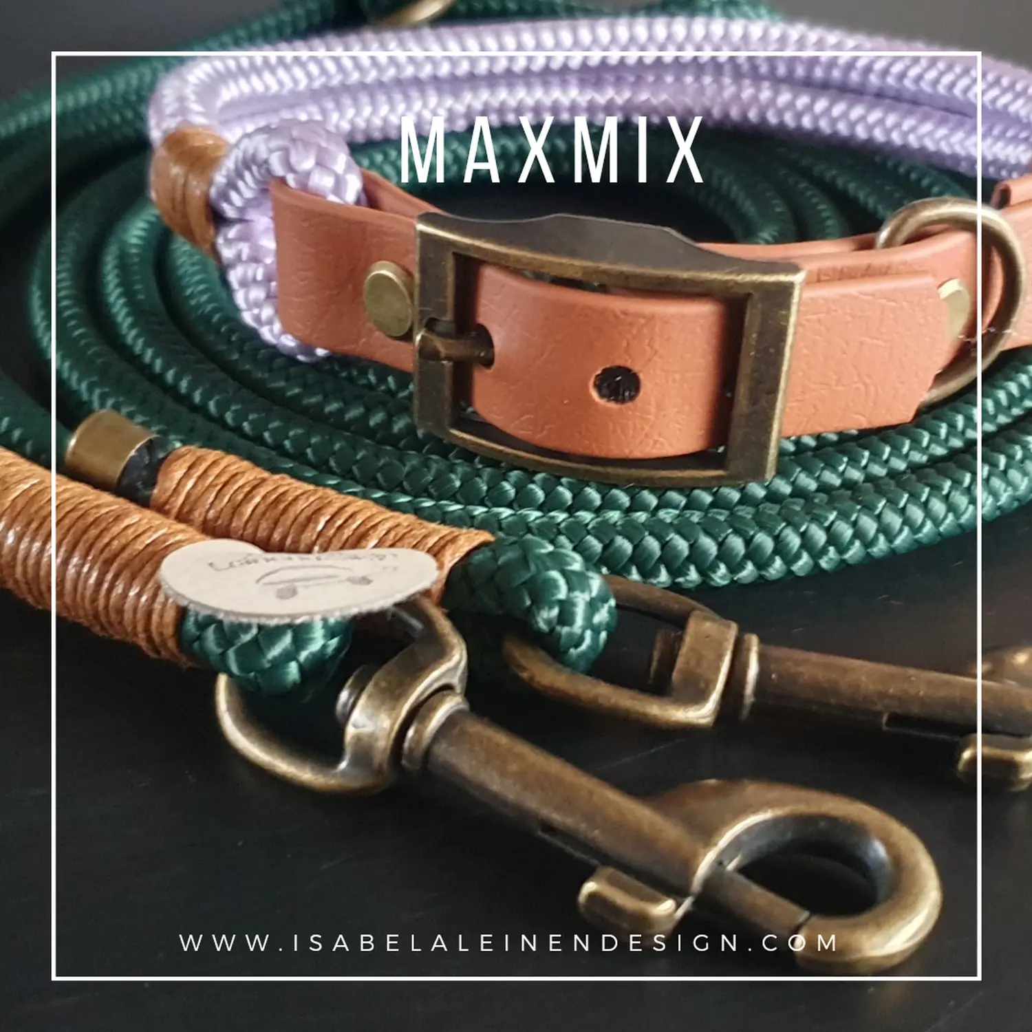 Leinen und Halsband Sets Isabelaleinendesin
