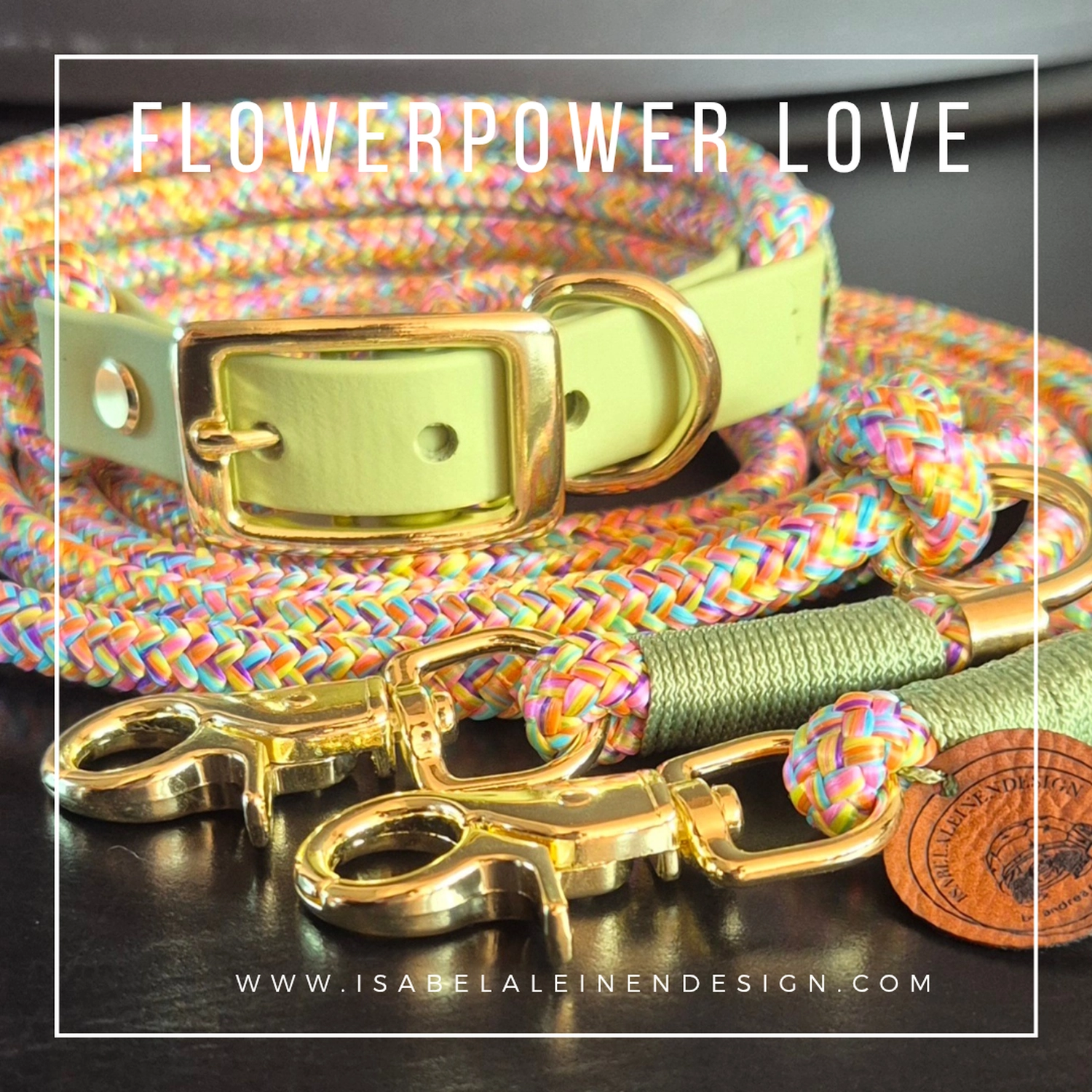 Leinen und Halsband Sets Isabelaleinendesin