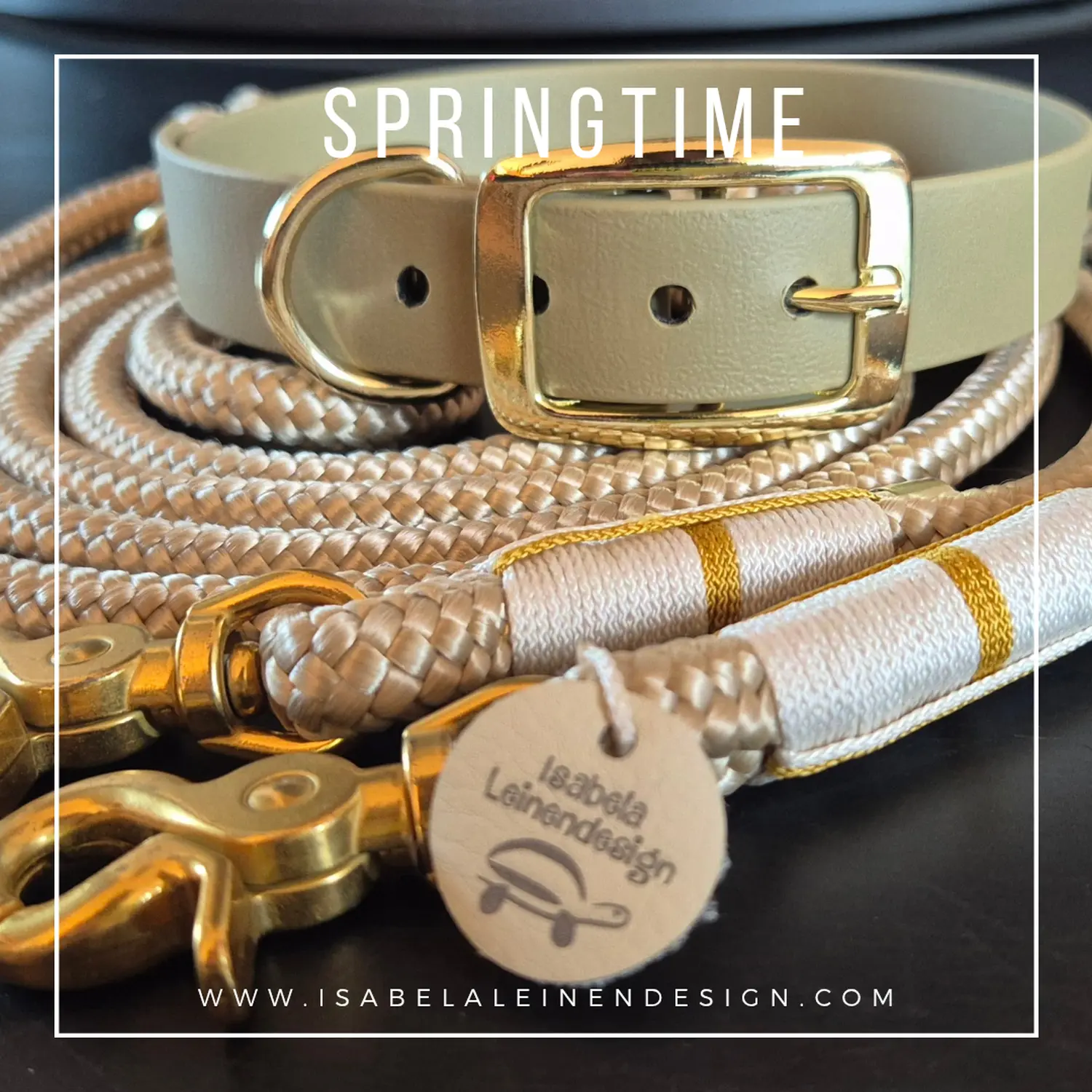 Leinen und Halsband Sets Isabelaleinendesin