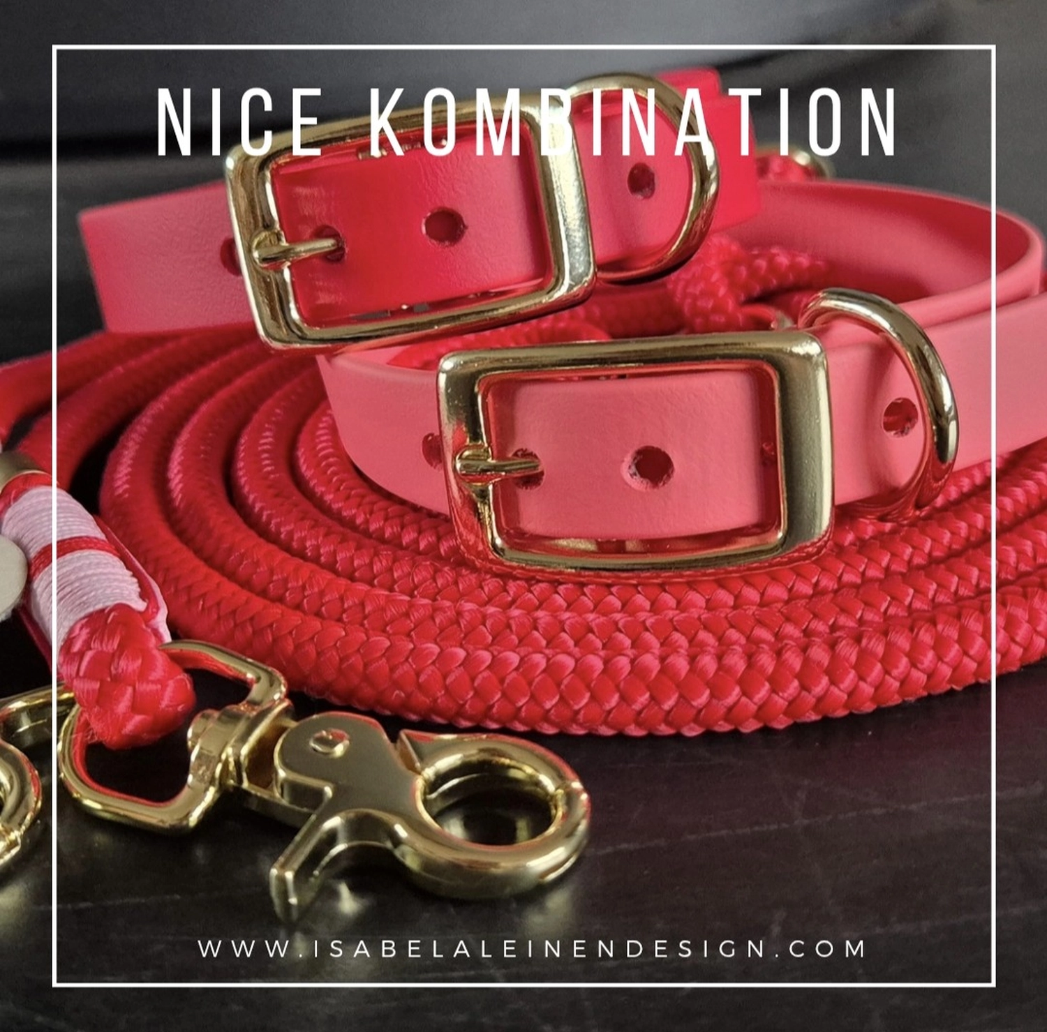 Leinen und Halsband Sets Isabelaleinendesin