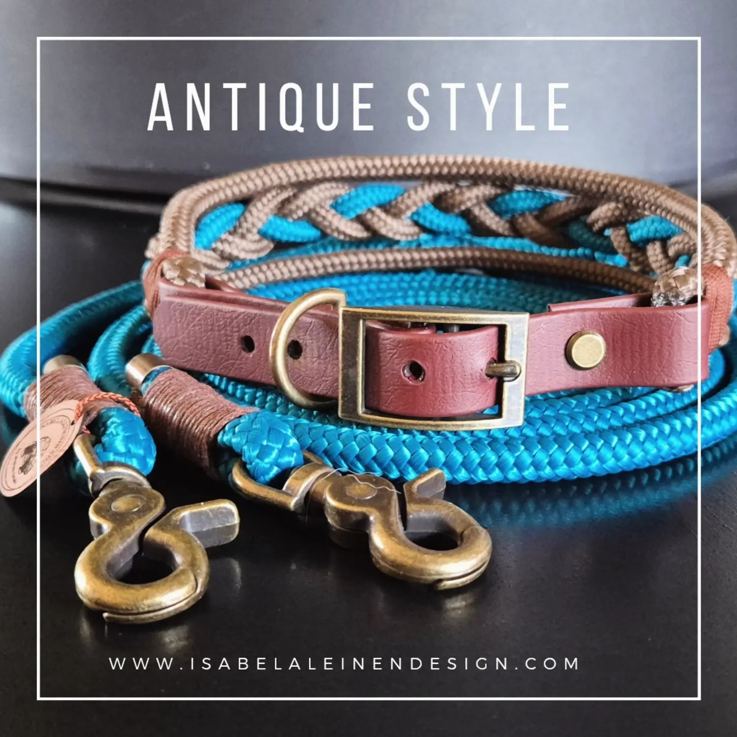 Leinen und Halsband Sets Isabelaleinendesin