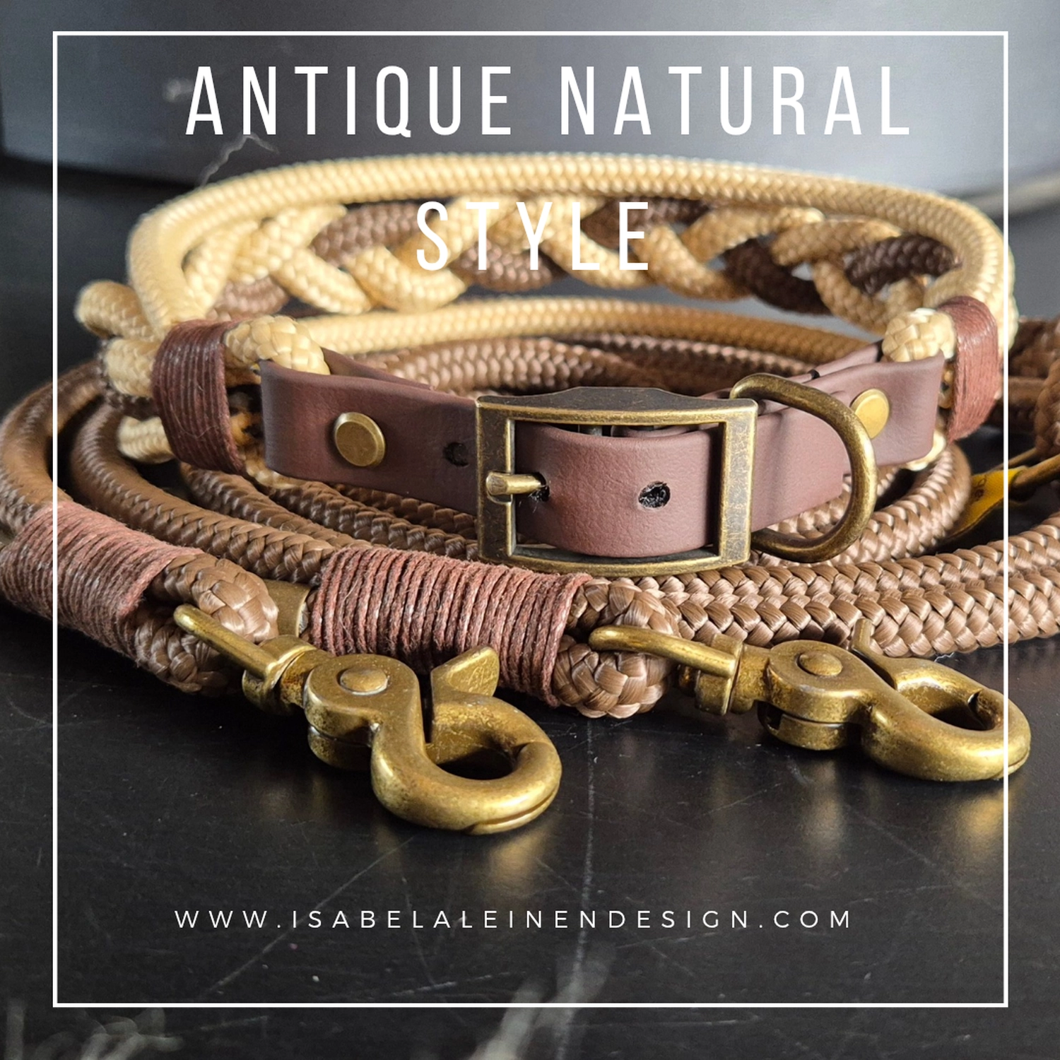 Leinen und Halsband Sets Isabelaleinendesin