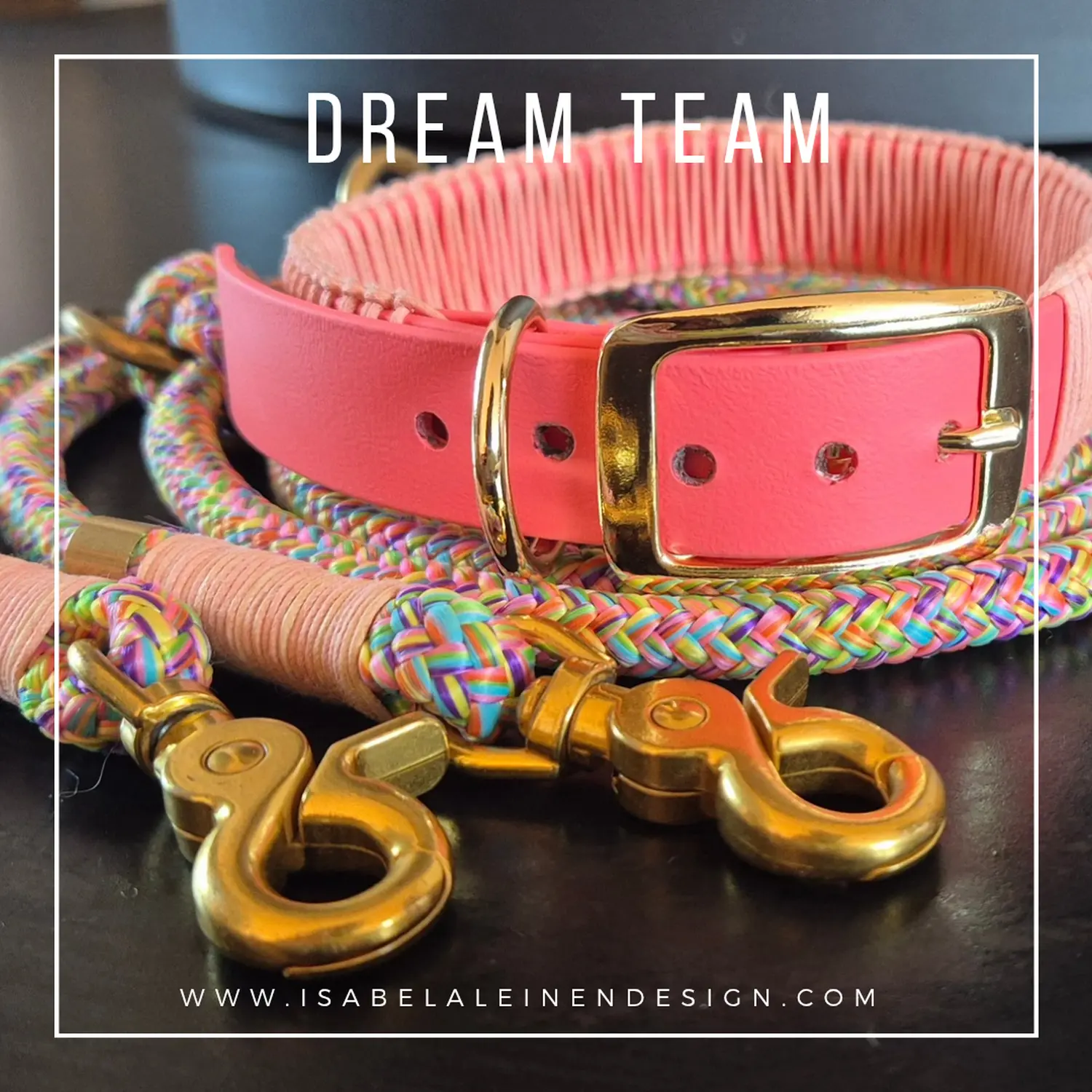 Leinen und Halsband Sets Isabelaleinendesin
