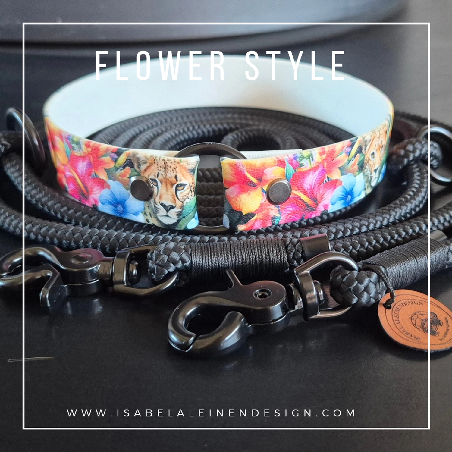 Leinen und Halsband Sets Isabelaleinendesin