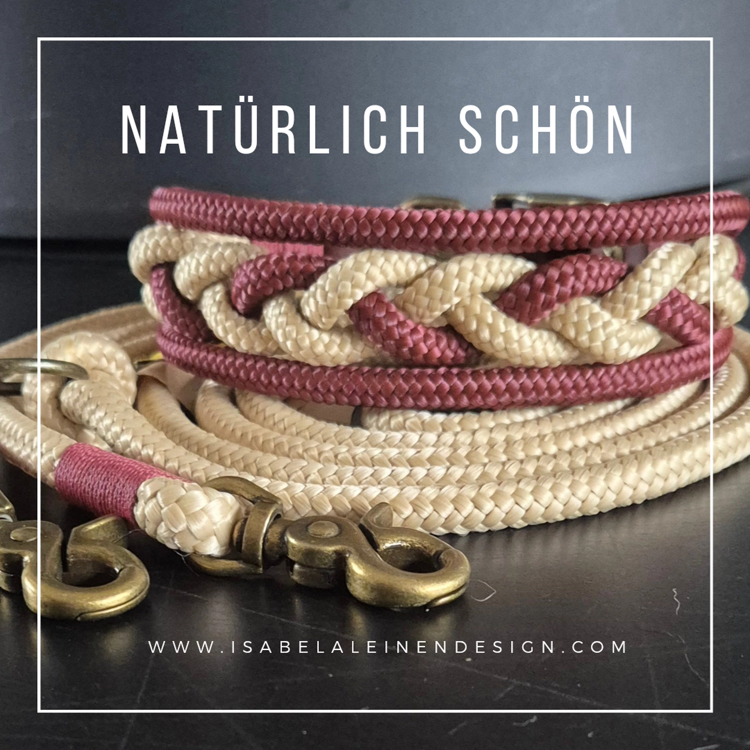 Leinen und Halsband Sets Isabelaleinendesin