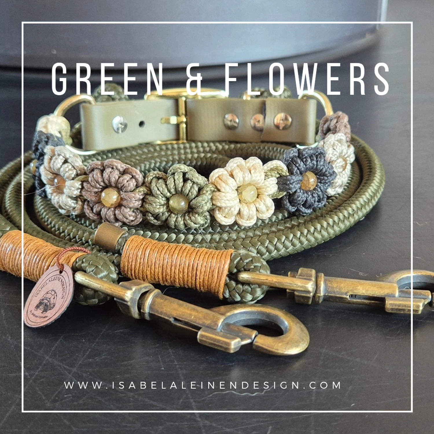 Leinen und Halsband Sets Isabelaleinendesin