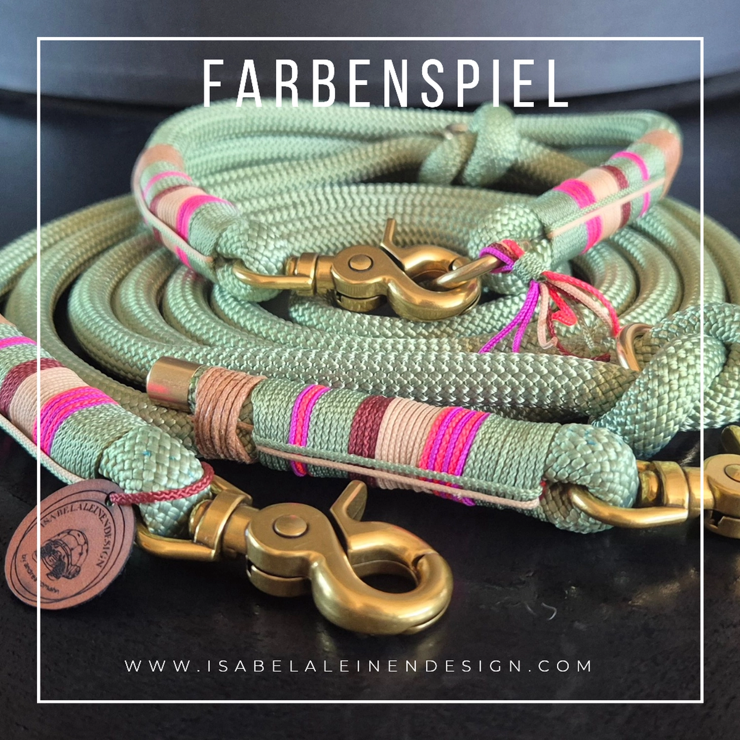 Leinen und Halsband Sets Isabelaleinendesin