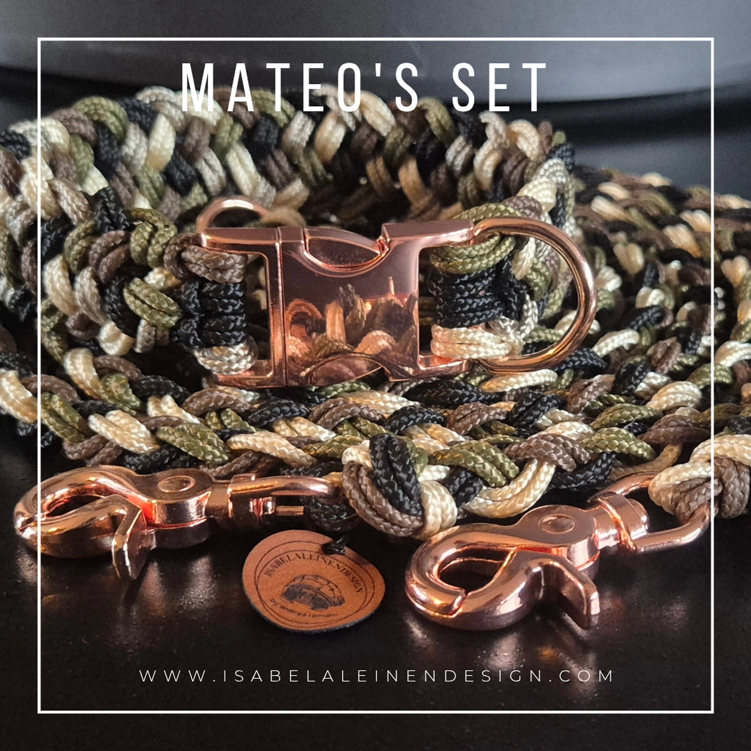 Leinen und Halsband Sets Isabelaleinendesin