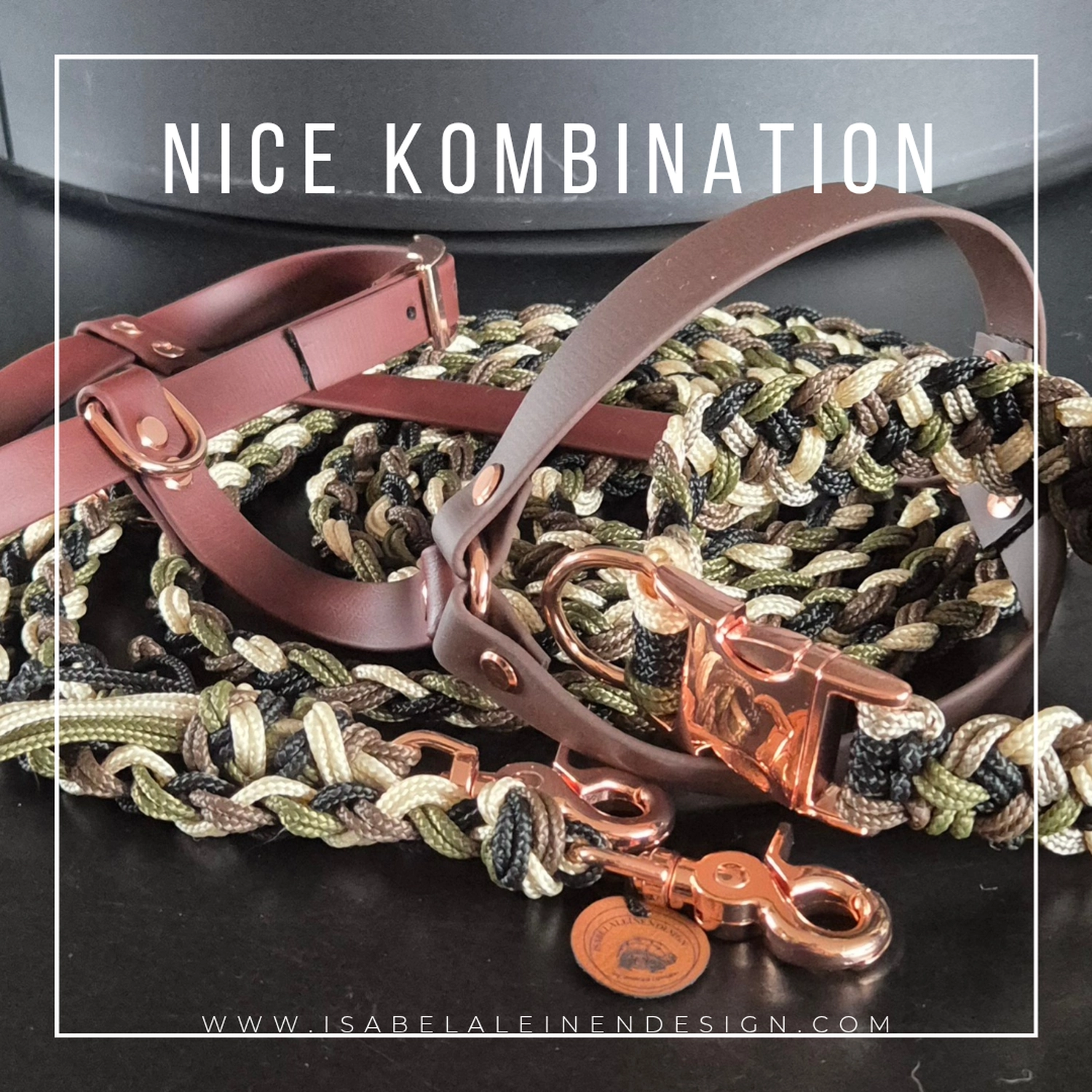 Leinen und Halsband Sets Isabelaleinendesin